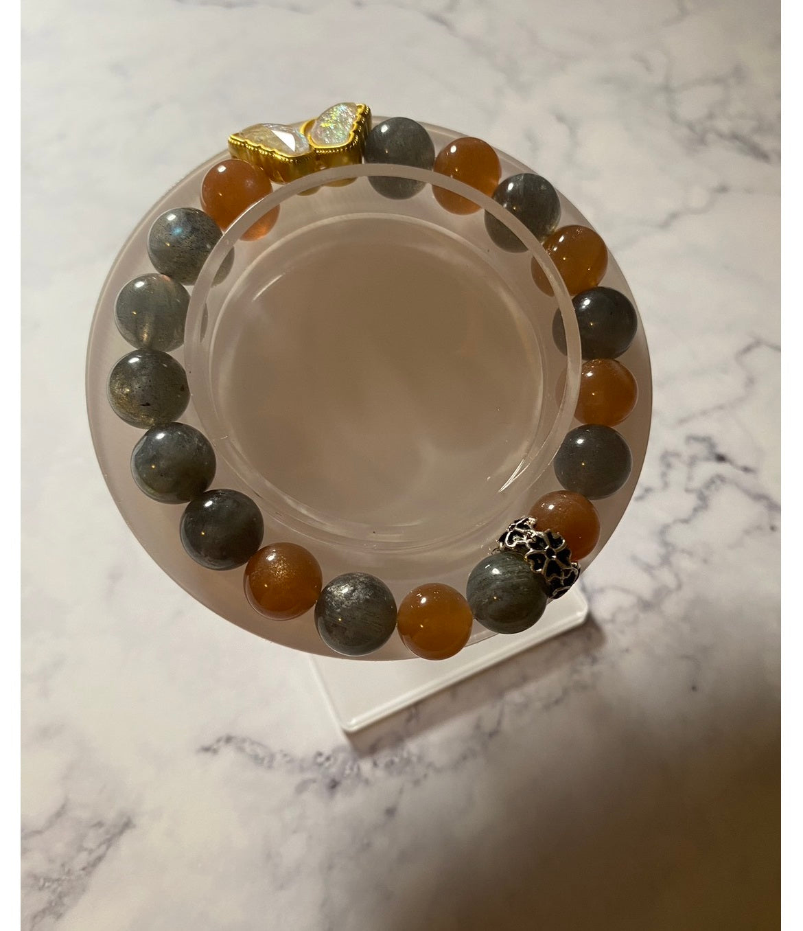 《拉長石 x 日光石 能量守護手鍊》