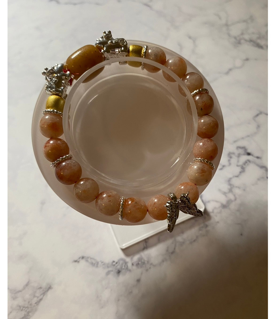 《日光石 × 黃水晶 × 貔貅 招財 能量手鍊》