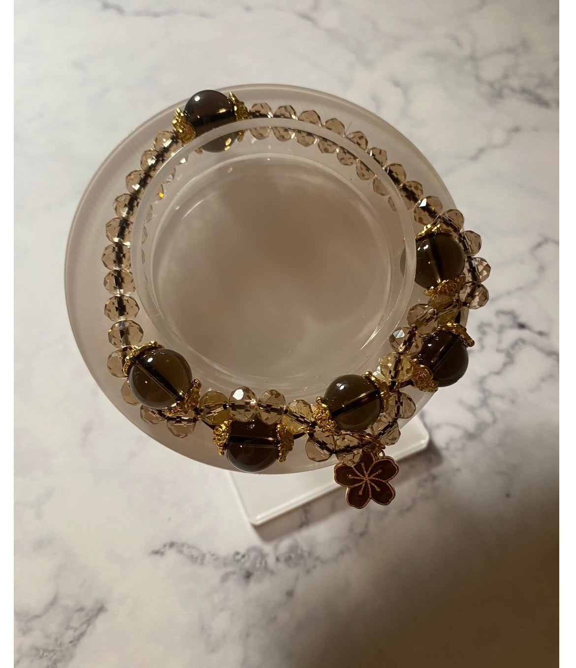 《煙晶 x 茶晶 能量守護手鍊》