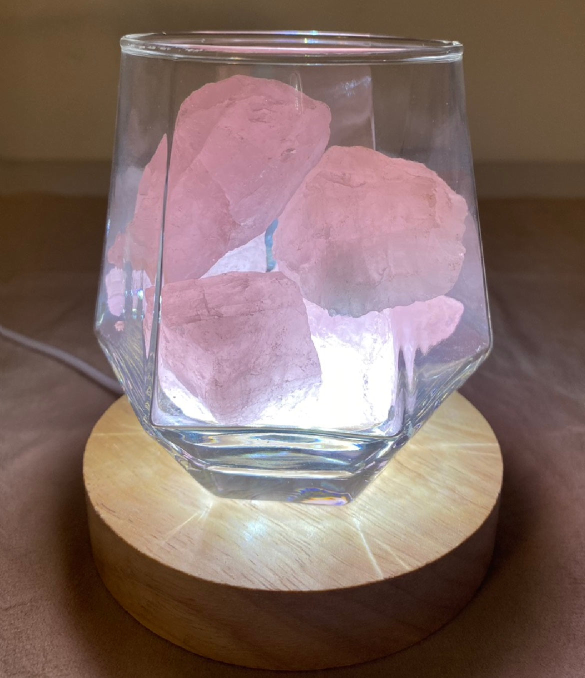 粉晶水晶燈｜愛與自我療癒的柔光之源